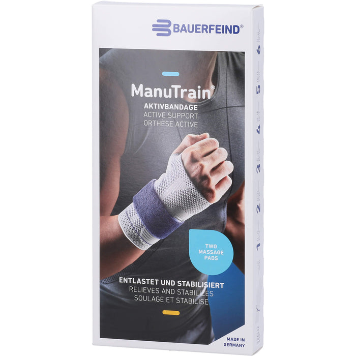 Bauerfeind ManuTrain Handgelenkbandage links Gr. 5 titan, 1 pcs. Bandage