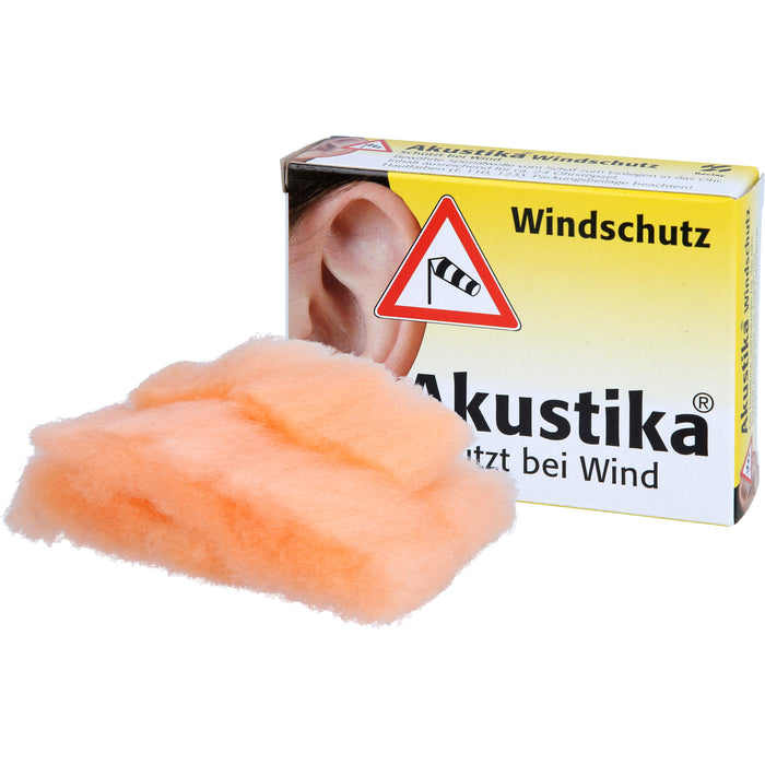 Akustika Windschutz Spezialwolle für das Ohr, 1 St. Packung