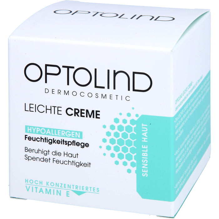 Optolind leichte Creme Feuchtigkeitscreme hypoallergen beruhigt die Haut und spendet Feuchtigkeit, 50 ml Cream