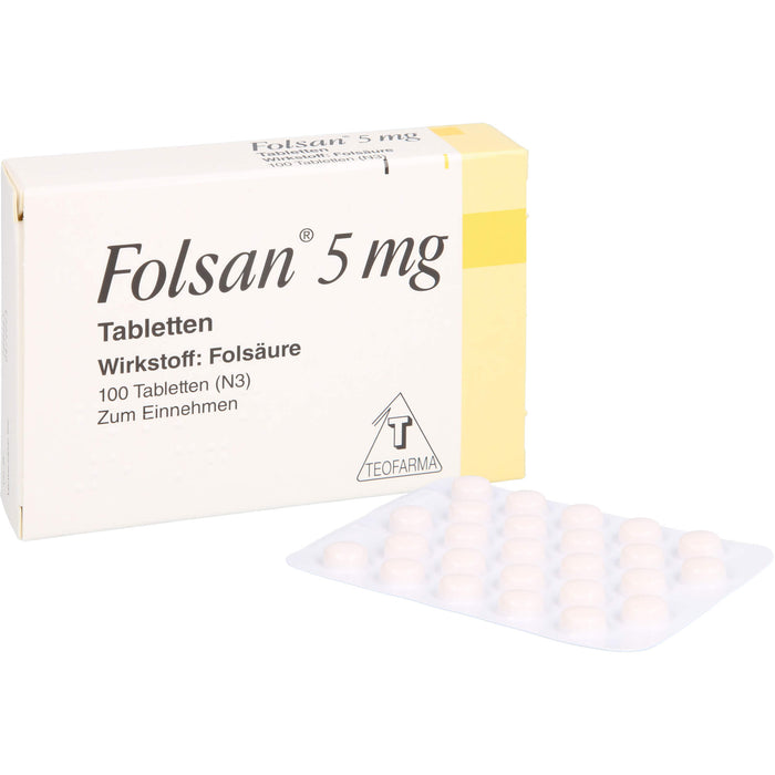 Folsan 5 mg Tabletten, 100 pc Tablettes