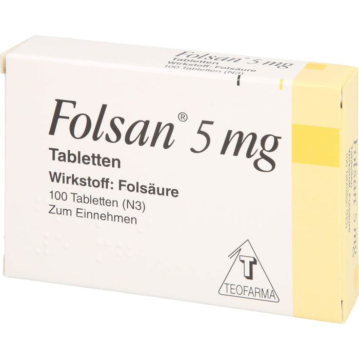 Folsan 5 mg Tabletten, 100 pc Tablettes