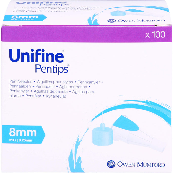 Unifine Pentips 8mm 31G, 100 St KAN