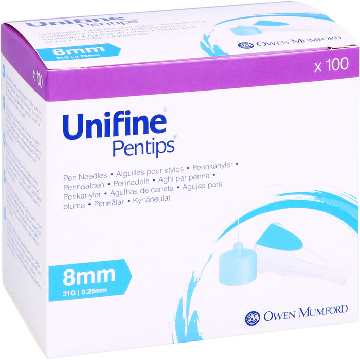 Unifine Pentips 8mm 31G, 100 St KAN