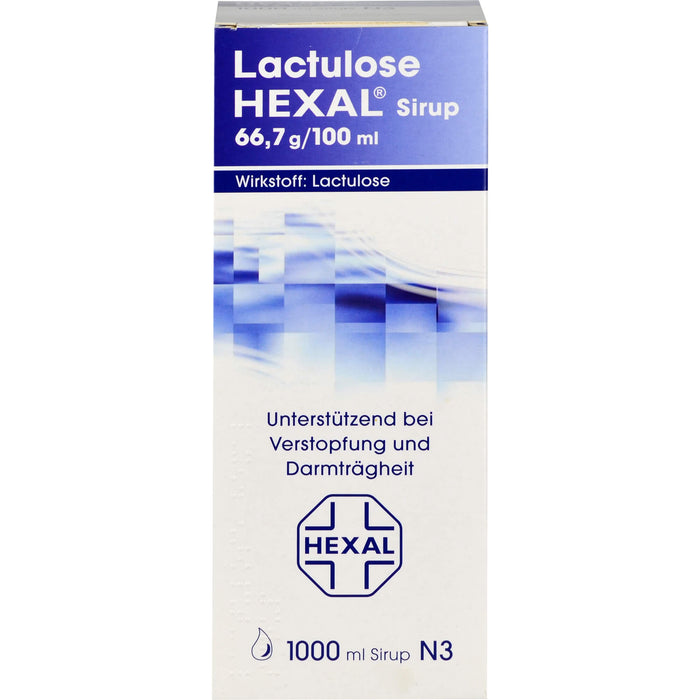 Lactulose HEXAL Sirup unterstützend bei Verstopfung und Darmträgheit, 1000 ml Lösung