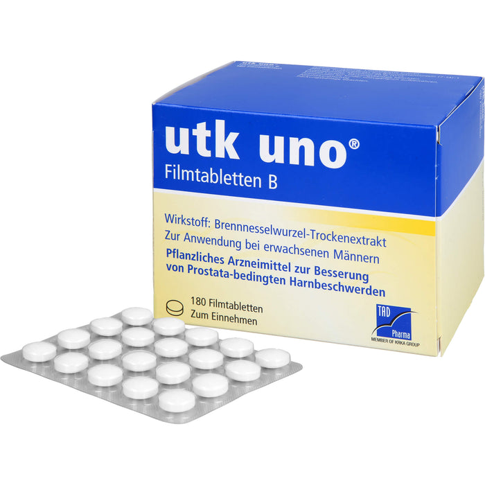 utk uno Filmtabletten zur Besserung von Prostata-bedingten Harnbeschwerden, 180 St. Tabletten