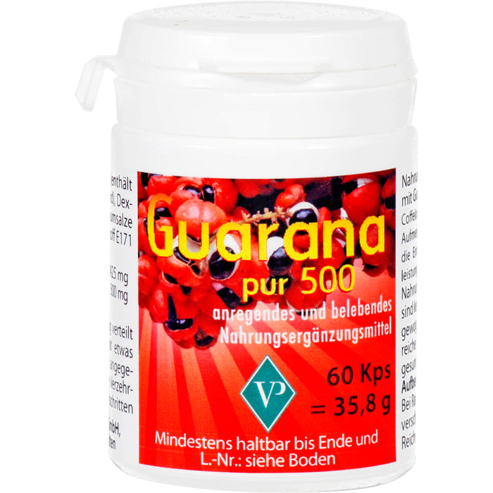 Guarana pur 500 Kapseln, 60 pc Capsules