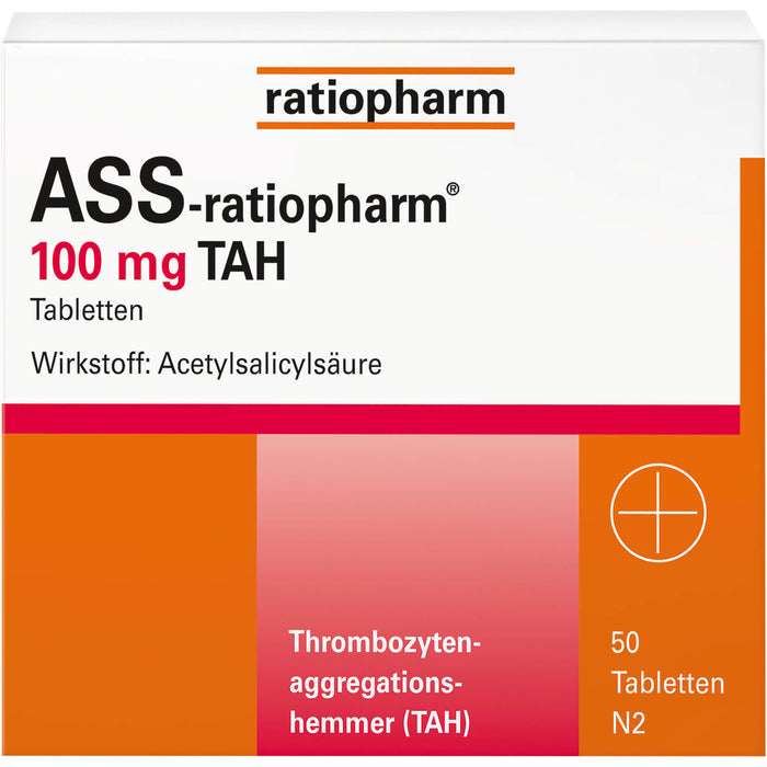 ASS-ratiopharm 100 mg TAH Tabletten, 50 pc Tablettes