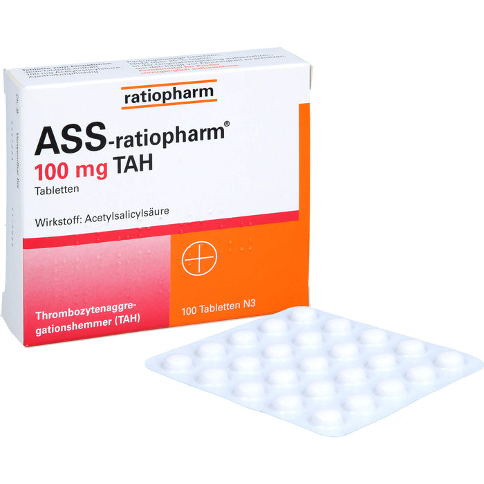 ASS-ratiopharm 100 mg TAH Tabletten, 100 St. Tabletten