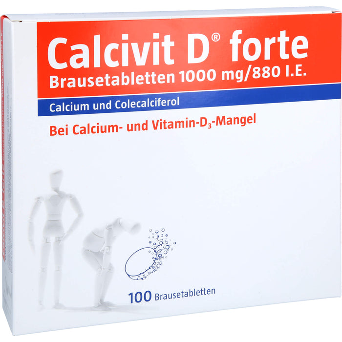 Calcivit D forte Brausetabletten 1000 mg/880 I.E., 100 pc Tablettes