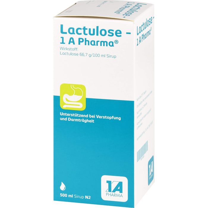 Lactulose - 1 A Pharma Sirup unterstützend bei Verstopfung, 500 ml Lösung