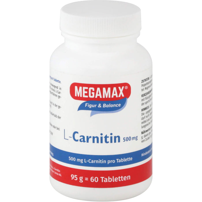 MEGAMAX Figur & Balance L-Carnitin 500 mg Tabletten, 60 pc Tablettes