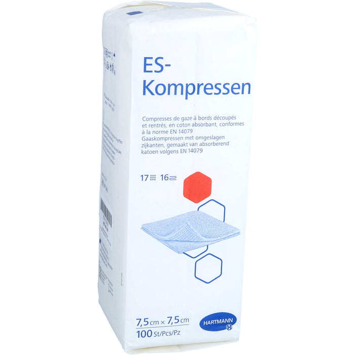 HARTMANN ES-Kompressen unsteril 7,5 x 7,5 cm, 100 pcs. Compresses