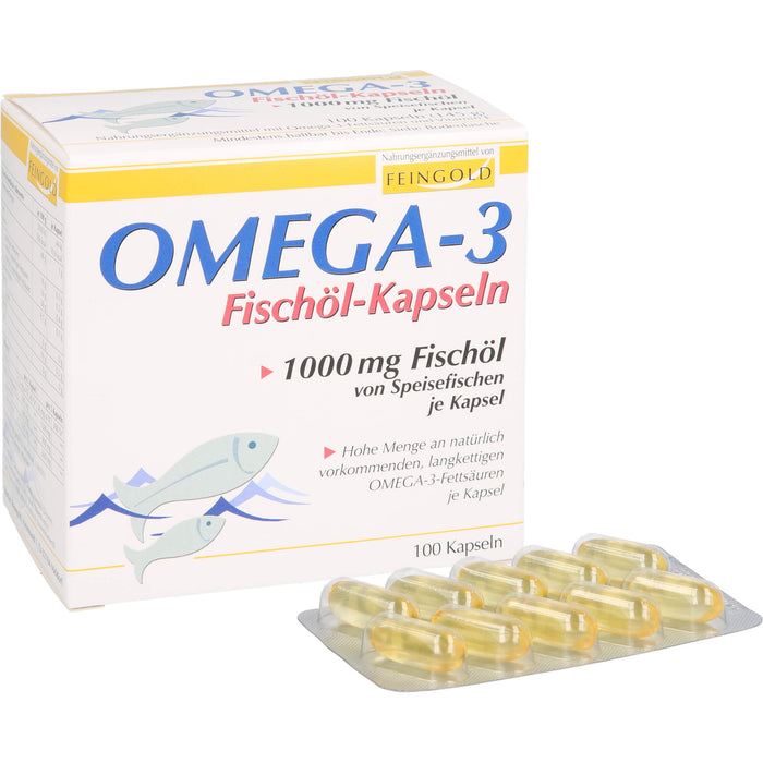 FEINGOLD Omega 3 Fischöl Kapseln, 100 pcs. Capsules