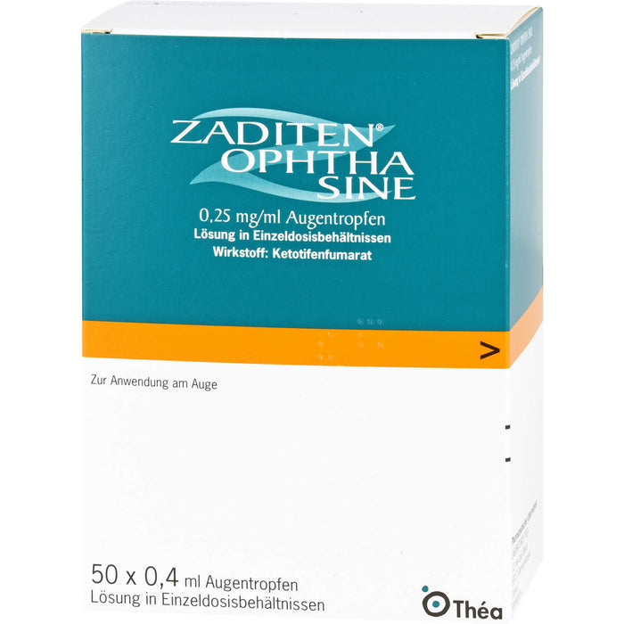 ZADITEN ophtha sine 0,25 mg/ml Augentropfen EDO, 50 pc Pipettes à dose unique