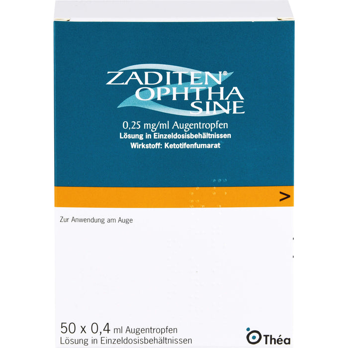 ZADITEN ophtha sine 0,25 mg/ml Augentropfen EDO, 50 pcs. Single-dose pipettes