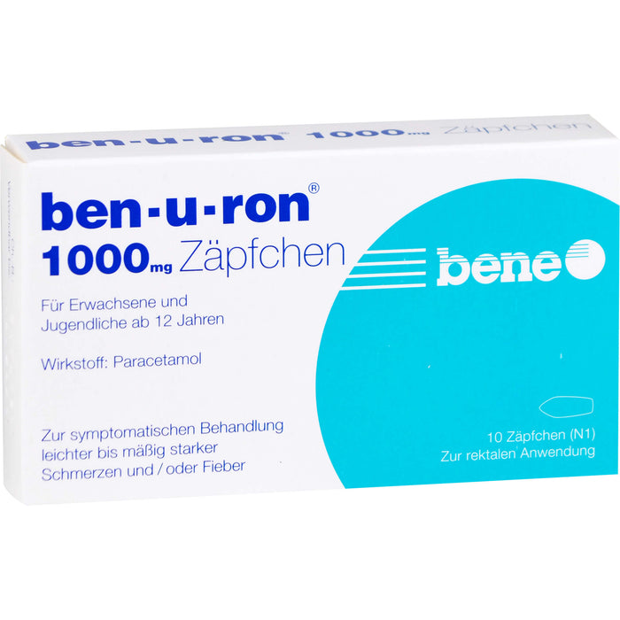 ben-u-ron 1000 mg Zäpfchen, 10 St. Zäpfchen