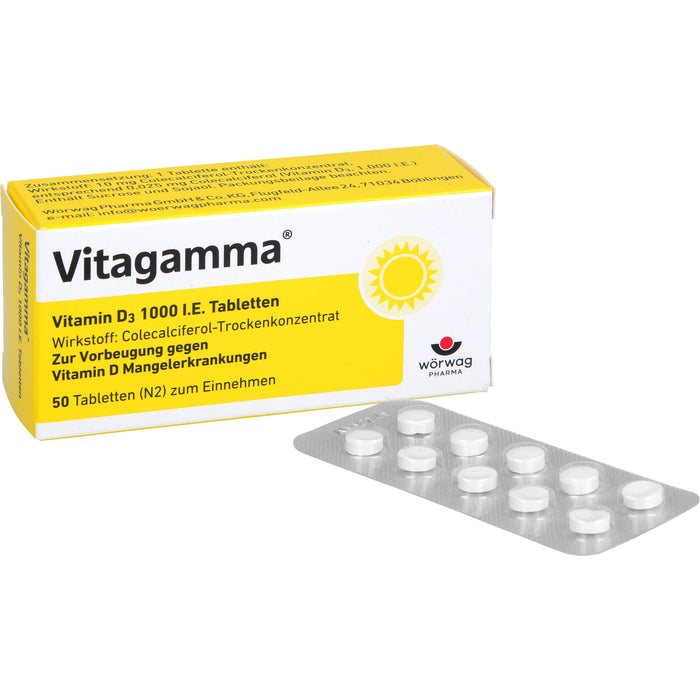 Vitagamma Vitamin D3 1000 I.E. Tabletten, 50 St TAB