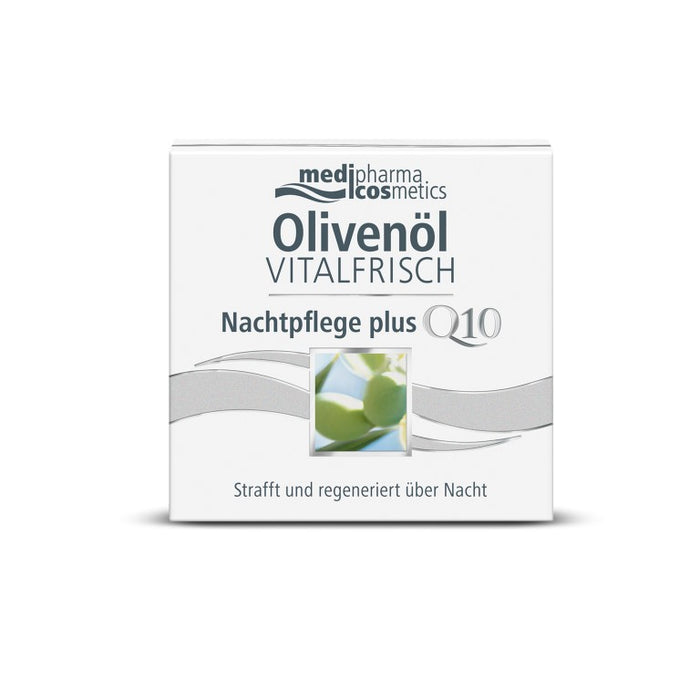 medipharma cosmetics Olivenöl vitalfrisch Nachtpflege plus Q10 strafft und regeneriert über Nacht, 50 ml Crème