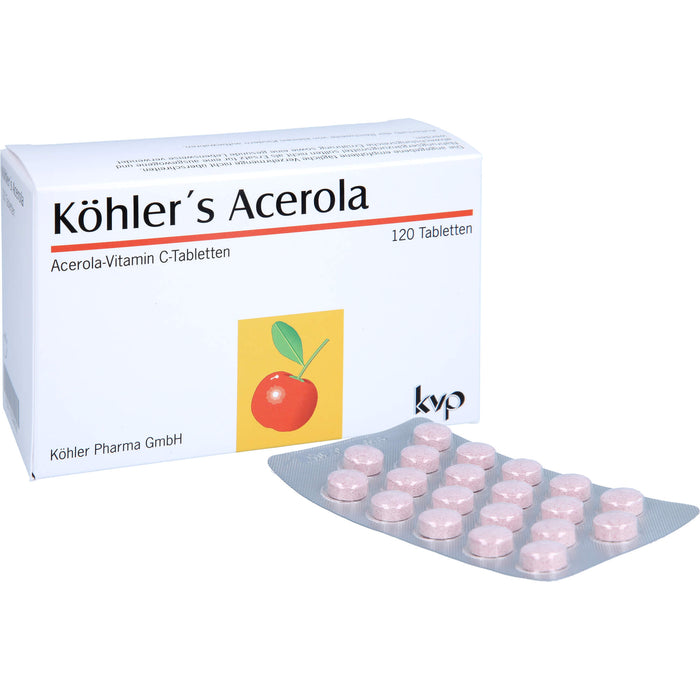 Köhler's Acerola Acerola-Vitamin C-Tabletten, 120 pcs. Tablets