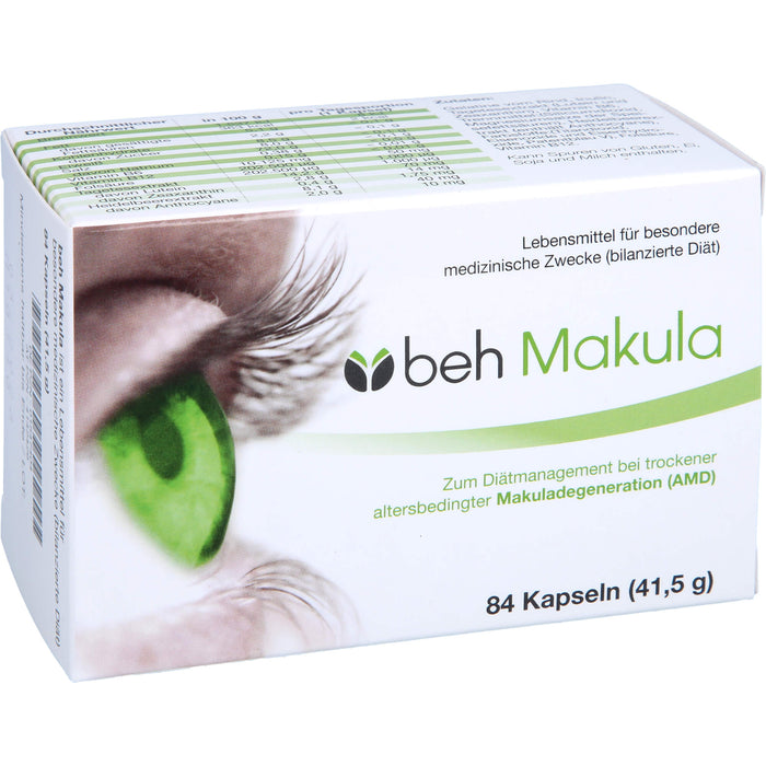 beh Makula Kapseln bei trockener, altersbedingter Makuladegeneration, 84 pcs. Capsules