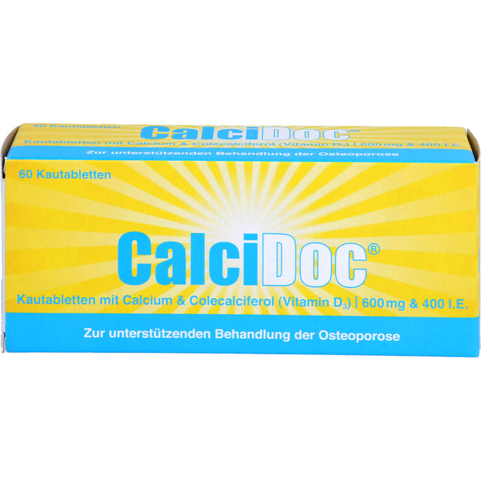 CalciDoc Kautabletten zur unterstützenden Behandlung der Osteoporose, 60 pc Tablettes