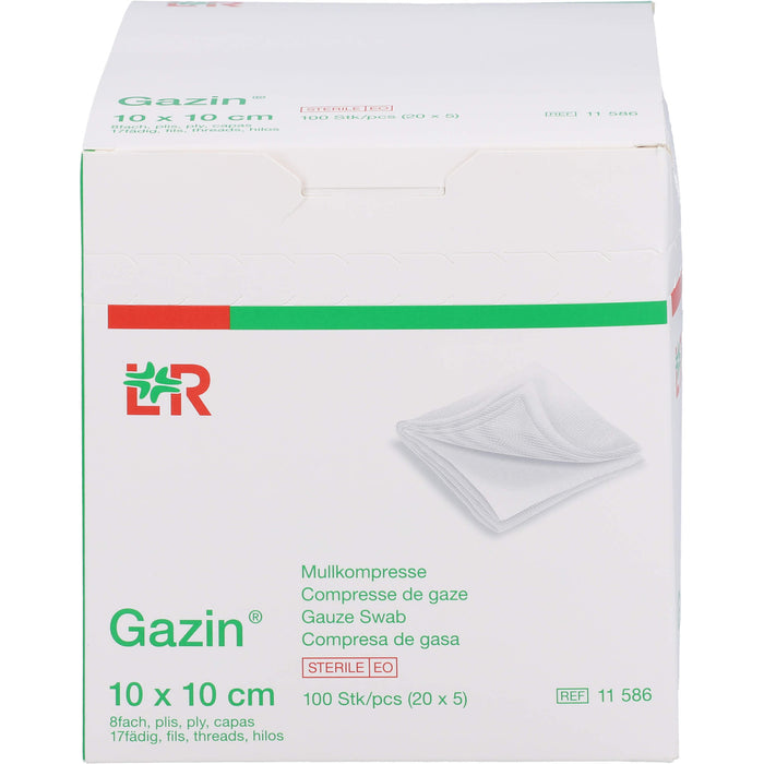 Gazin Mullkompresse steril 10x10cm, 20X5 St KOM