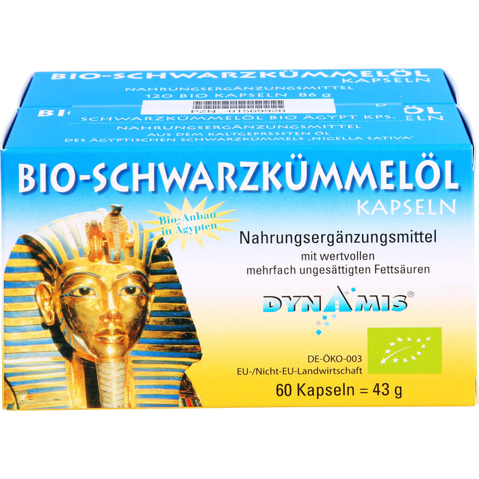 DYNAMIS Bio Schwarzkümmelöl ägyptisch Kapseln, 120 pcs. Capsules