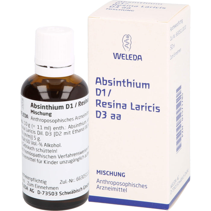 WELEDA Absinthium D1 / Resina laricis D3 aa Mischung, 50 ml Mixture