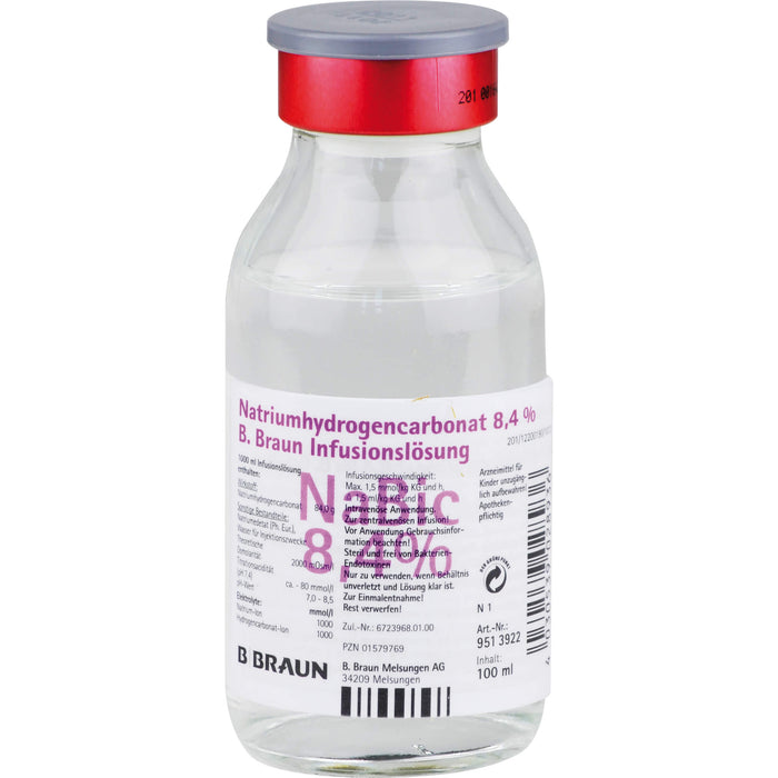 Natriumhydrogencarbonat 8,4% B. Braun Infusionslösung, 100 ml Solution
