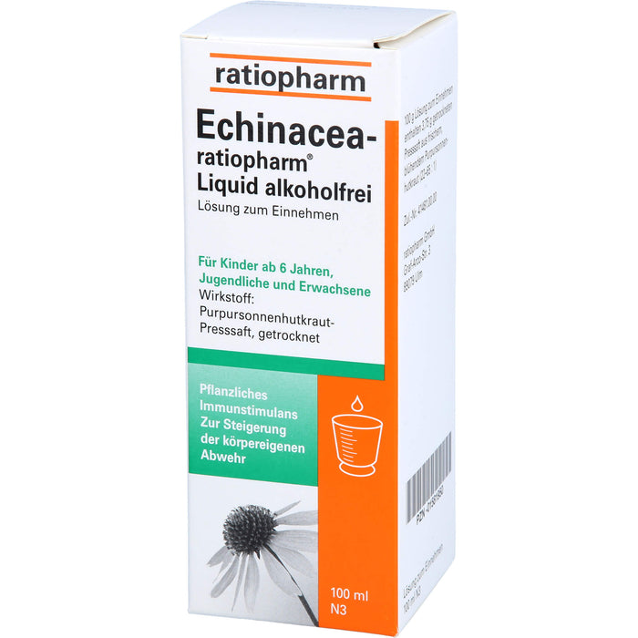 Echinacea-ratiopharm Liquid alkoholfrei, 100 ml Solution