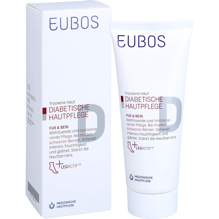 EUBOS Diabetische Haut Pflege Fuß + Bein, 100 ml Creme