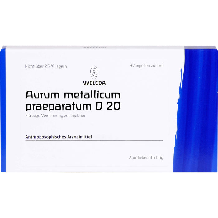 WELEDA Aurum metallicum praeparatum D20 flüssige Verdünnung, 8 pcs. Ampoules