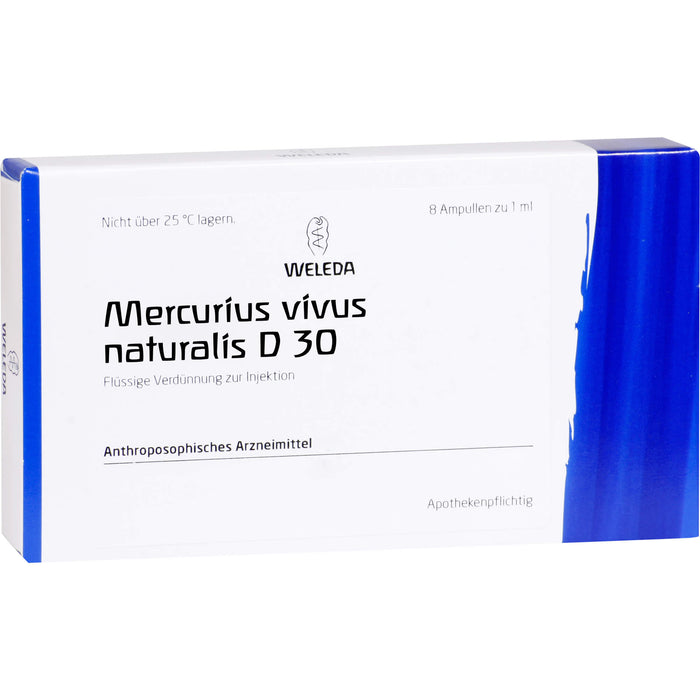 Mercurius vivus naturalis D30 Weleda Amp., 8X1 ml AMP