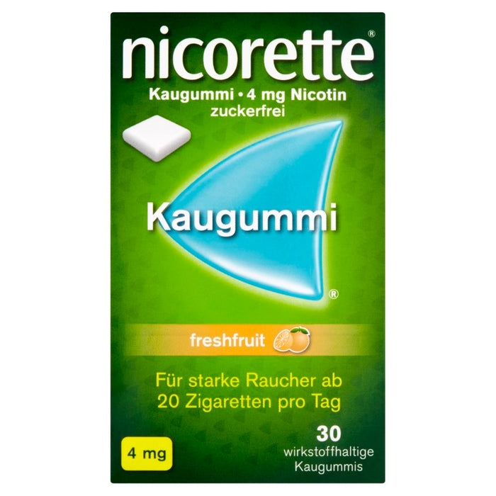 nicorette 4 mg freshfruit Kaugummi, 30 pcs. Chewing gum