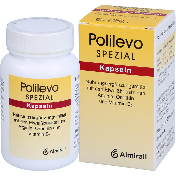 Polilevo spezial Kapseln mit Arginin, Ornithin und Vitamin B6, 60 St. Kapseln