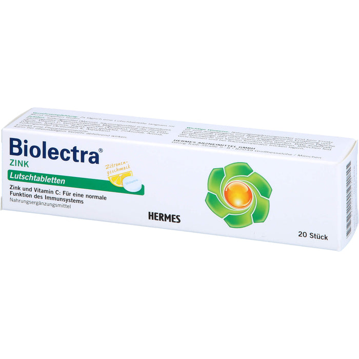 Biolectra Zink Lutschtabletten, 20 pc Tablettes