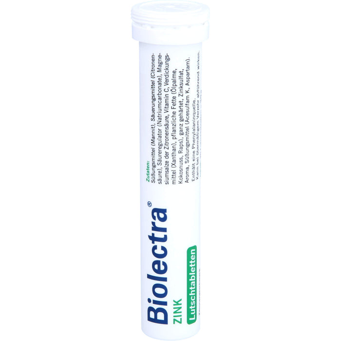 Biolectra Zink Lutschtabletten, 20 St. Tabletten