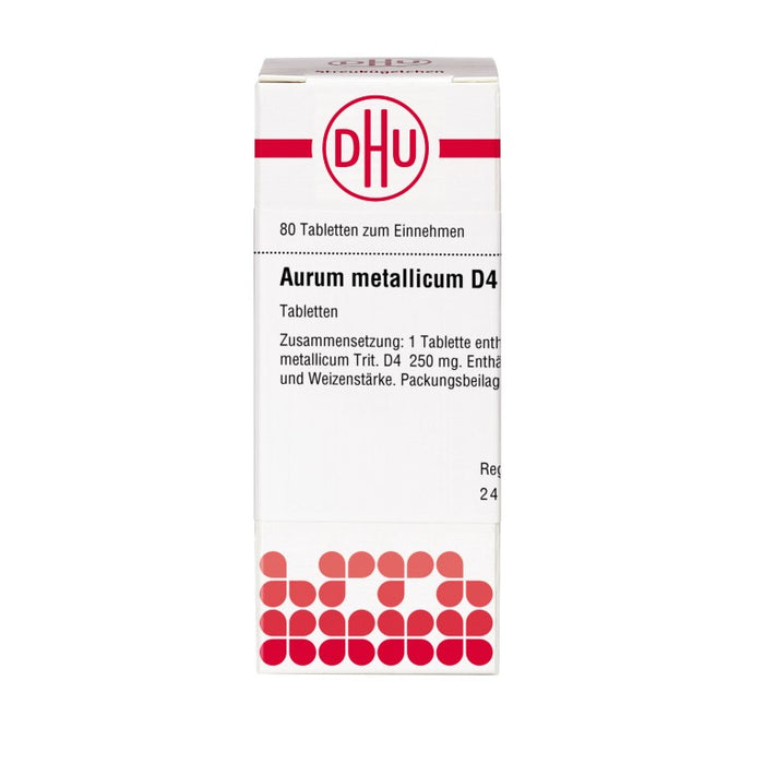 DHU Aurum metallicum D4 Tabletten, 80 pc Tablettes