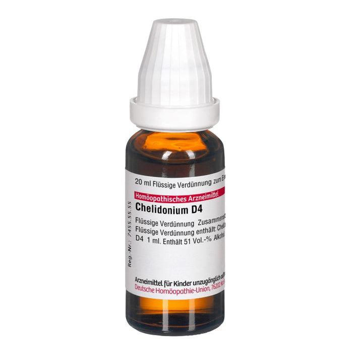 DHU Chelidonium D4 Dilution, 20 ml Lösung