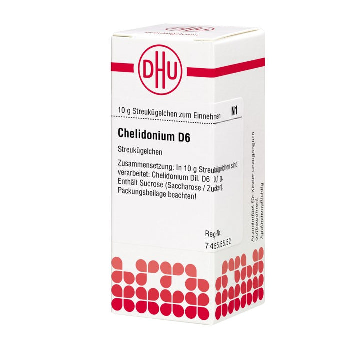 DHU Chelidonium D6 Streukügelchen, 10 g Globules