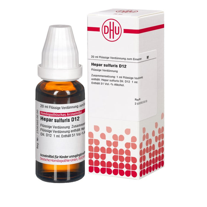 DHU Hepar sulfuris D12 Dilution, 20 ml Lösung