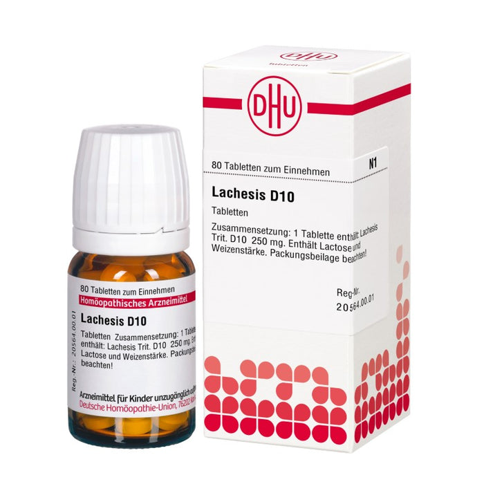 DHU Lachesis D10 Tabletten, 80 pc Tablettes