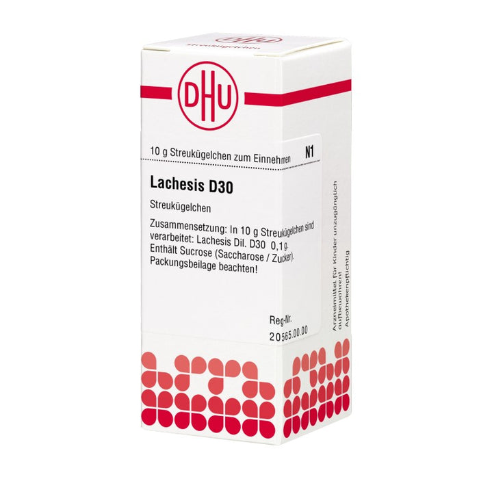 DHU Lachesis D30 Streukügelchen, 10 g Globules