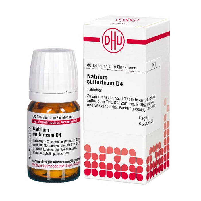 DHU Natrium sulfuricum D4 Tabletten, 80 St. Tabletten