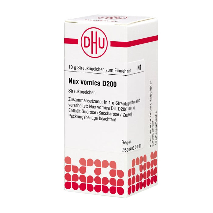 DHU Nux vomica D200 Streukügelchen, 10 g Globules