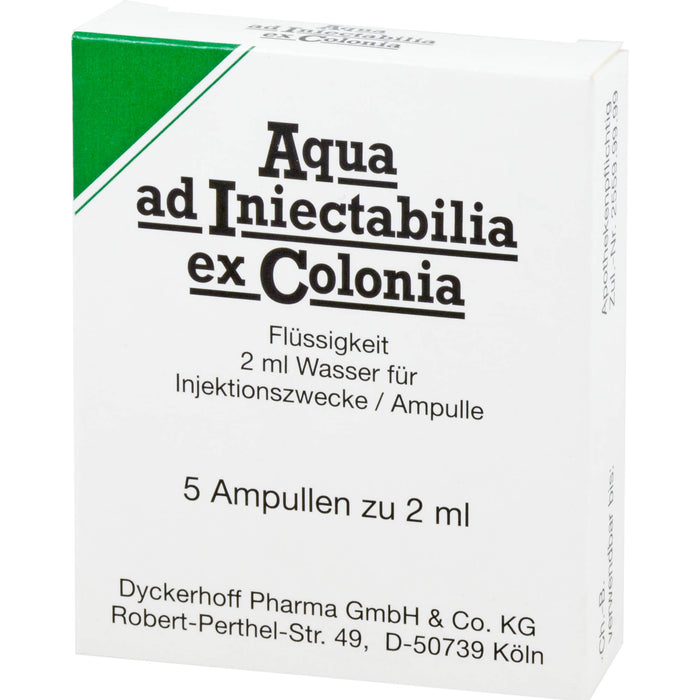 Dyckerhoff Aqua ad Iniectabilia ex Colonia Ampullen, 5 pc Ampoules