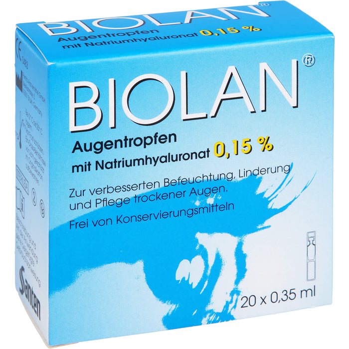 Biolan Augentropfen, 20 ml Einzeldosispipetten