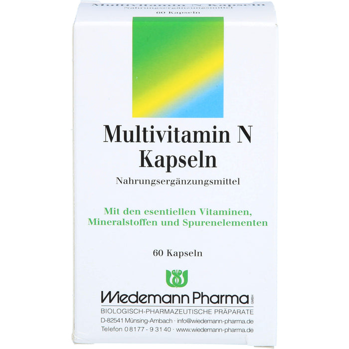 Wiedemann Pharma Multivitamin N Kapseln zur Unterstützung eines normalen Energiestoffwechsel, 60 St. Kapseln