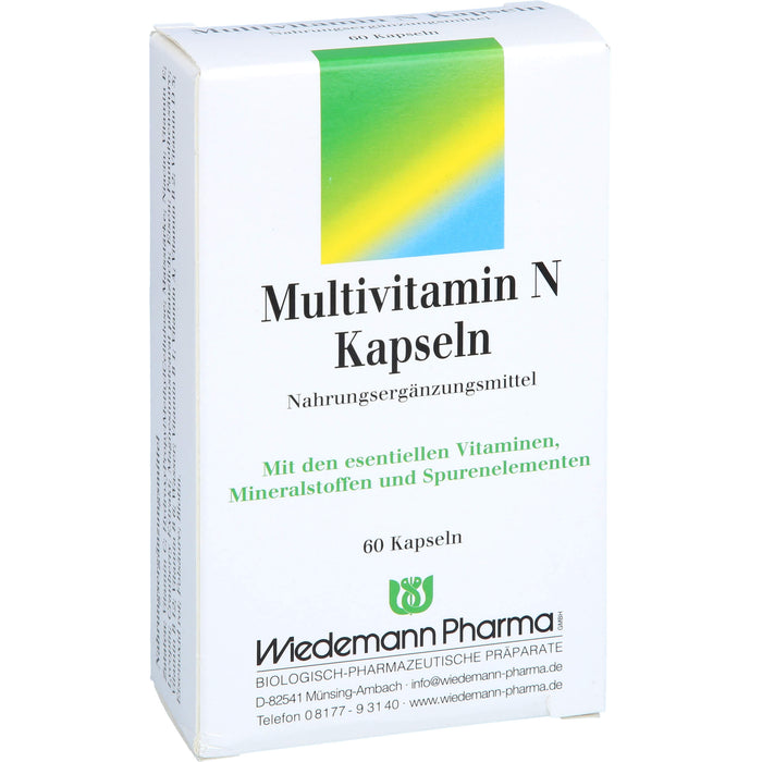 Wiedemann Pharma Multivitamin N Kapseln zur Unterstützung eines normalen Energiestoffwechsel, 60 pcs. Capsules