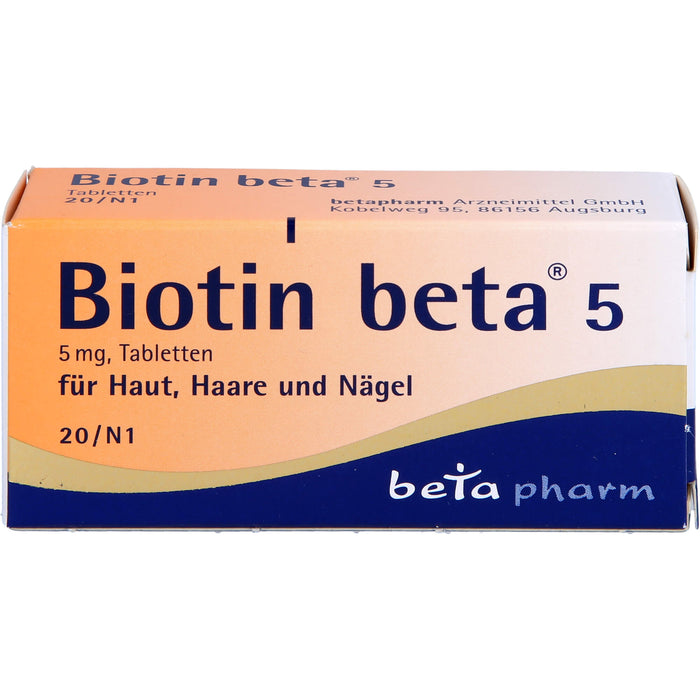 Biotin beta 5 Tabletten, 20 pc Tablettes